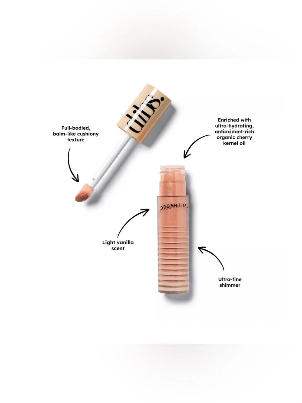 Dibs Go To Glossy Lip Balm 🩷 Kiss Me Quick 🩷 Lip Gloss with doe foot